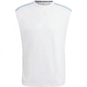 Camiseta Hombre Adidas Workout Base Blanca Sin Mangas