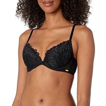Gossard Swirl Push-Up Padded Plunge Bra - Black, Size 34D