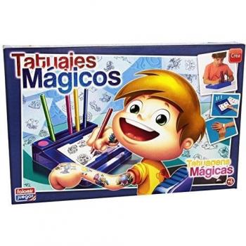 Falomir Tatuajes Mágicos Azul. Juego de Mesa. Manualidades, Color