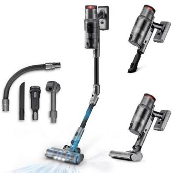 Aspirador Escoba Ufesa Inspire Z7 Digital Animal 29.6V, Sin Cable, Pantalla Táctil, 80 min de Autonomía, 26KPa Succión, Cepillo Multisuperficie con Luz