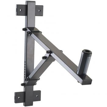 K&M 24110 Adjustable Black Speaker Wall Mount for PA Boxes up to 50kg