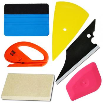 Ehdis® 6 en 1 Automotive Window Film Film Tools Aplicación del coche del vehículo del abrigo Tinte kit del sistema con escobilla de goma, raspador, limpiador de lana rectangular