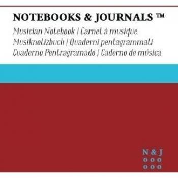 Cuaderno de Música Notebooks & Journals, Large, Rojo, Tapa Blanda: