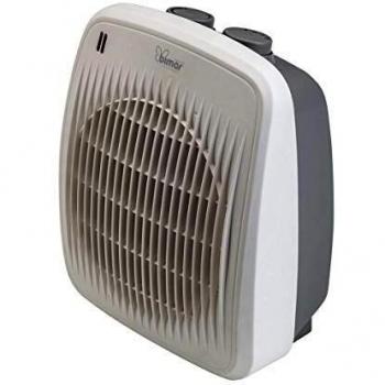 Calefactor Eléctrico Vertical Bimar HF190, 2000W, Termoventilador con Termostato, Interior, Gris y Blanco