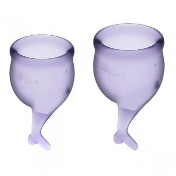 Satisfyer Feel Secure Copas Menstruales Lila Pack de 2 (15 ml + 20 ml)
