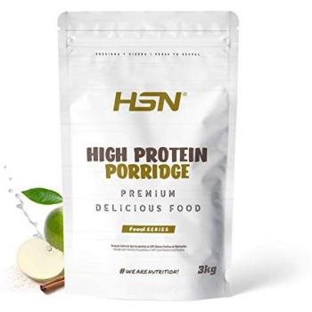 Gachas de Avena Proteicas de HSN | Sabor Manzana Canela 3 Kg | Porridge Proteico de Avena Integral y Proteína de Suero | Fácil y Rápido de Preparar | Bajo en Azúcar