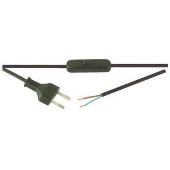 Interruptor pasante con cable de 2 metros 2A/250V color negro