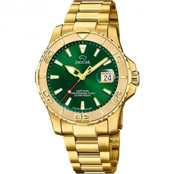 Reloj de Hombre Jaguar Couple Diver J971/1 Verde Acero Dorado