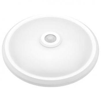Aplique LED redondo con sensor de emergencia IP20 16W luz fría