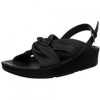FitFlop Twiss Sandal, Sandalia con Pulsera Mujer, Negro Black 001, 36
