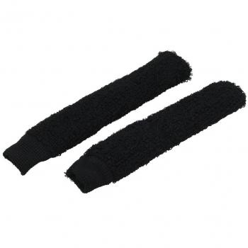 Nonslip Towel Wrap Badminton Racket Over Grip Cover Black 2 PCS