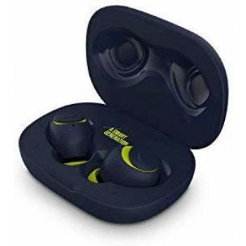 Auriculares Inalámbricos SPC Ebon Go en Azul con Bluetooth 5.0, Estuche de Carga, Alcance de 10M, Función Manos Libres, Resistencia al Agua IPX5 y Asistente de Voz Integrado