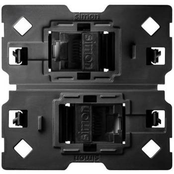 Adaptador Simon 100 con 2 conectores RJ45 Cat6 2M
