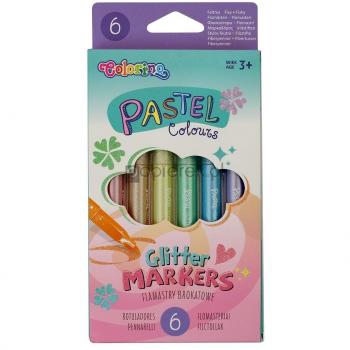 Rotuladores Glitter Pastel con Purpurina Colorino