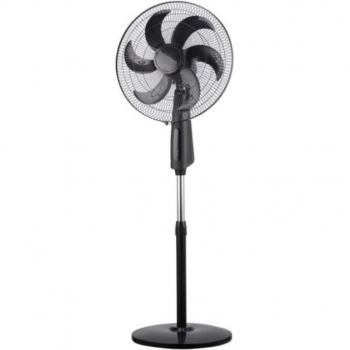 Ventilador de Pie Tolon Negro 3 Velocidades con Mando 85W