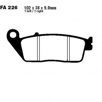 Pastilla de freno moto sinterizada EBC FA226HH