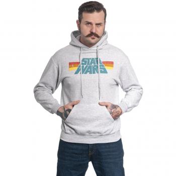 Star Wars Vintage Logo Sudadera con Capucha Gris/Melé XL