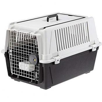 Ferplast Transportín para Perros de Talla Media Professional, Puerta de Acero Plastificado, Sistema de Cierre de Seguridad, Rejillas de Ventilación, 68 x 49 x 45.5 Cm Gris, Atlas Pro 40, 73011021