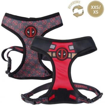 Cerdá Arnés Premium para Perros Deadpool XXS/XS Negro - Licencia Oficial, Acolchado y Transpirable