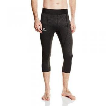 Salomon Exo Pro Tight M - Mallas 3/4, para hombre, color negro, talla M