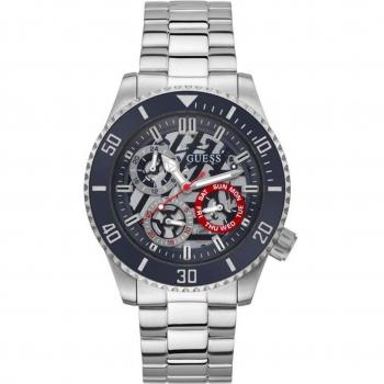 Guess - Reloj de hombre Axle GW0488G1 de acero y correa plateada