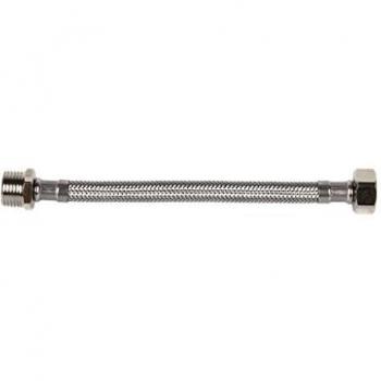 Conexión Flexible | Macho/Hembra | Acero Inoxidable | M 1/2 - H 3/8 | 20 cm de Longitud | Para lavabo, grifos y cocina