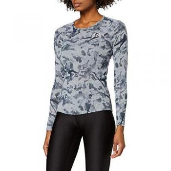 Odlo Camiseta Interior para Mujer Bl Top Crew Neck L/S Active Warm Originals, Mujer, Camiseta, 154201, Grey Melange AOP FW19, Extra-Small