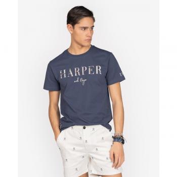 Camiseta Harper&Neyer Holly azul manga corta de hombre
