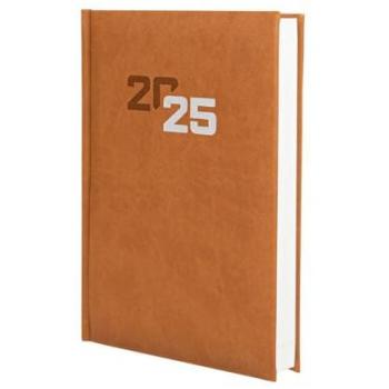 Agenda Finocam DYNAMIC MILANO Y10 Marrón A5 14 x 20,4 cm 2025 - Encuadernada, año 2025, 1 día por página, multilingüe, dimensiones 14 x