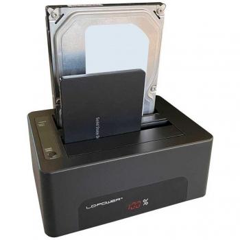 Estación de Acoplamiento LC-Power LC-DOCK-U3-V para Discos Duros 2.5''/3.5'', USB 3.2 Gen 1, Función de Copia, Interruptor de Enc