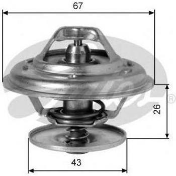 Termostato GATES TH01991G1, tipo refrigerante, compatible con sistemas de refrigeración, diseñado para mantener la temperatura óptima del motor, fabricado con materiales de alta calidad para garantizar durabilidad y rendimiento