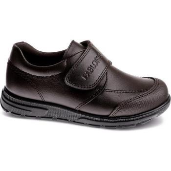 Mocasines de niño Pablosky 334590 de piel con cierre adherente en color marrón
