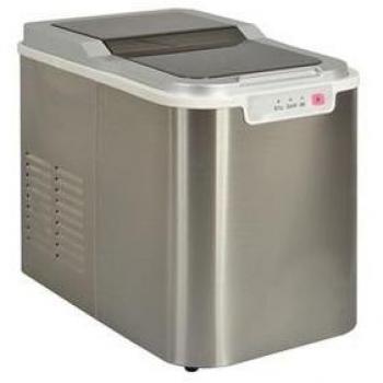Máquina de Hielo Kitchen Chef YT-E-005B1 - 140W, 12kg/24h, Limpieza Automática, Acero Inoxidable