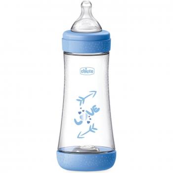 Chicco Biberón Perfect 5 Fast Silicone Boy 300ml