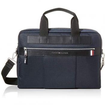 Tommy Hilfiger - Elevated Nylon Computer Bag, Bolsas para portátil Hombre, Azul