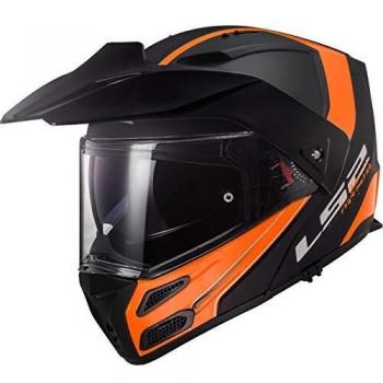 LS2 Casco Convertible Moto 2019 Ff324 Metro Evo Pj Rapid-Matt Negro-Anaranjado