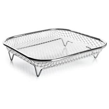 Cesta Cuadrada de Acero Inoxidable para Freidora de Aire - 19,50 x 19,50 x 4,50 cm