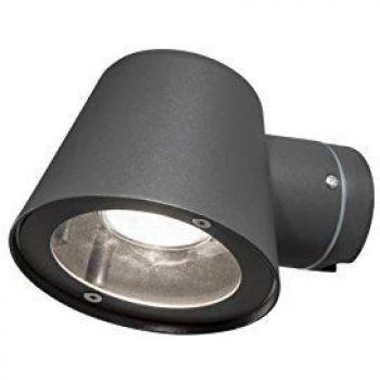 Aplique de exterior Trieste de aluminio antracita GU10 IP54 con cristal transparente