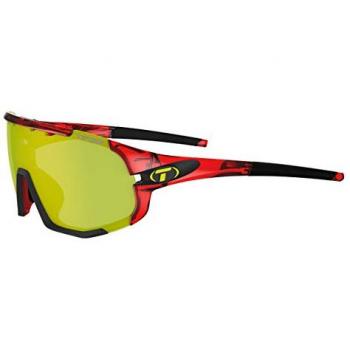 Tifosi Eyewear Sledge Clarion Interchangeable Sunglasses - Size: one size, unisex, Colors: Crystal Red / Clarion Yellow, L-XL, Features: Interchangeable lenses