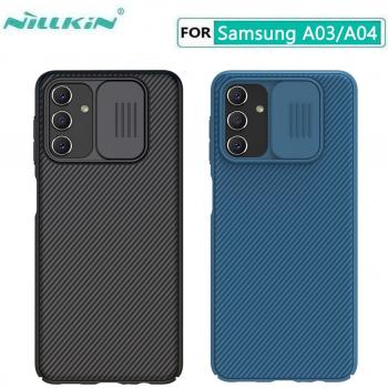 Funda Nillkin CamShield Slide para Samsung Galaxy A03S A04S - Protección de cámara deslizante, color negro