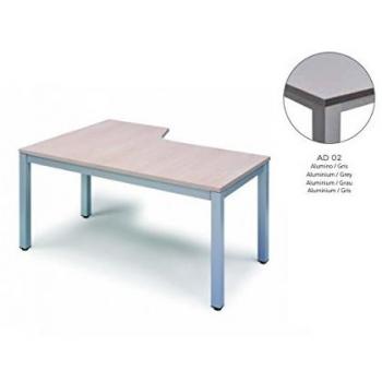 Rocada 2052AD02 - Mesa oficina rocada forma en l derecha, color gris