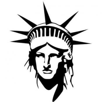 EPIKASA Estatua de la Libertad en Metal Negro - 57x0,15x70 cm