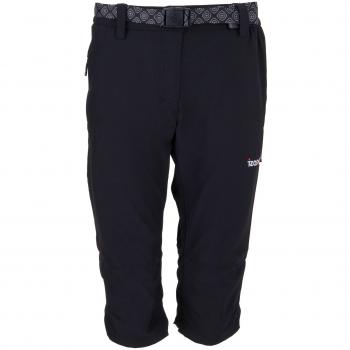 Izas Valnera Stretch 3/4 Pantalones, Mujer, Black, XS