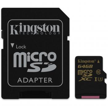 Kingston SDCG/64GB Gold Tarjeta de Memoria microSD de 64 GB con UHS-I Speed Class 3