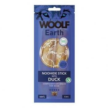 Woolf Earth Noohide L Barrita con Pato - Snack para perro, elaborado con carne de pato, sin cereales, alto en proteínas, textura masticable, ideal para premiar o como snack entre comidas