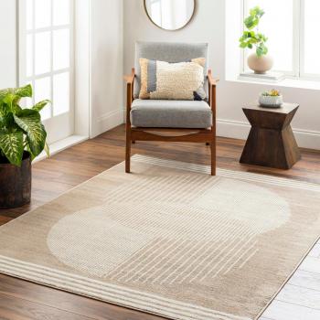 Alfombra escandinava moderna Surya marrón/amarillo 160x215 cm, pelo corto