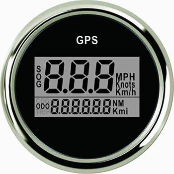 ELING Impermeable Digital GPS Velocímetro Odómetro para Auto Marine Truck con luz de fondo 2 pulgadas