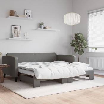 Sofá cama nido tela gris oscuro 100x200 cm