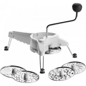 Rallador de Cocina Manual Silvano con Cuchillas de Acero Inoxidable y Diseño Mecánico