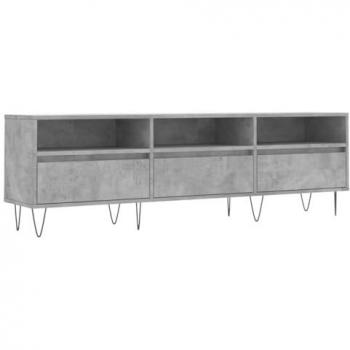 Mueble de TV madera contrachapada gris hormigón 150x30x44,5 cm